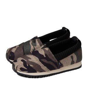 Toms Boys Camo Felt Alpargata Shoes Green Little Kid 13.5 Medium